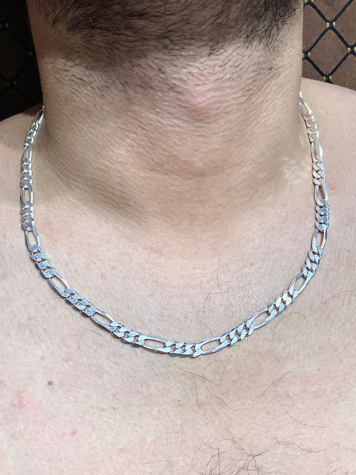 Figaro Silver Chain, Figaro 925 Sterling Silver Necklace, Thick Silver Necklace, Classic Sterling Silver Necklace, 6 mm Chain