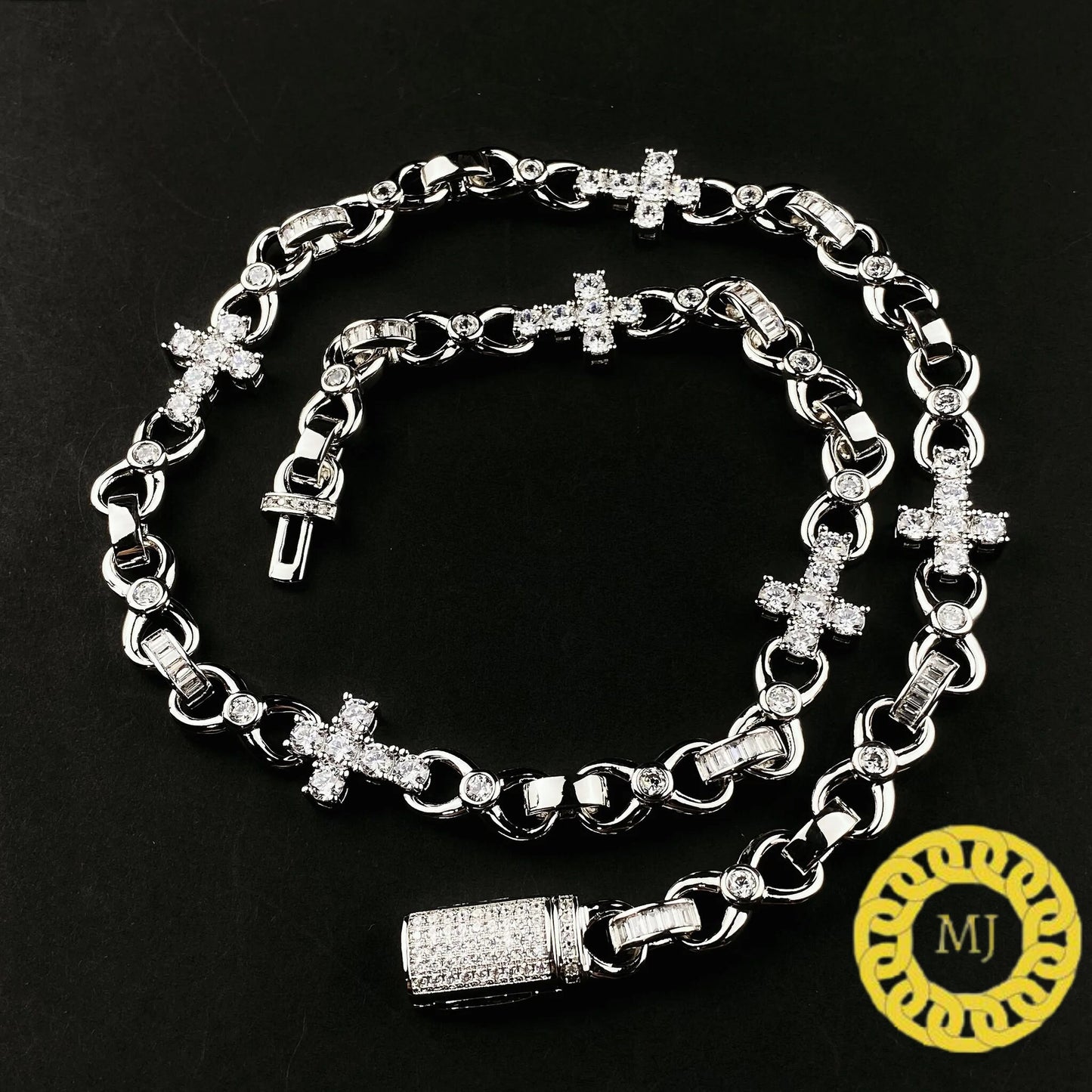 8 MM Cross necklace | VVS Moissanite Diamond Cross Chain | Hip Hop chain | Iced Out rapper chain | GRA certified | Moissanite Necklace