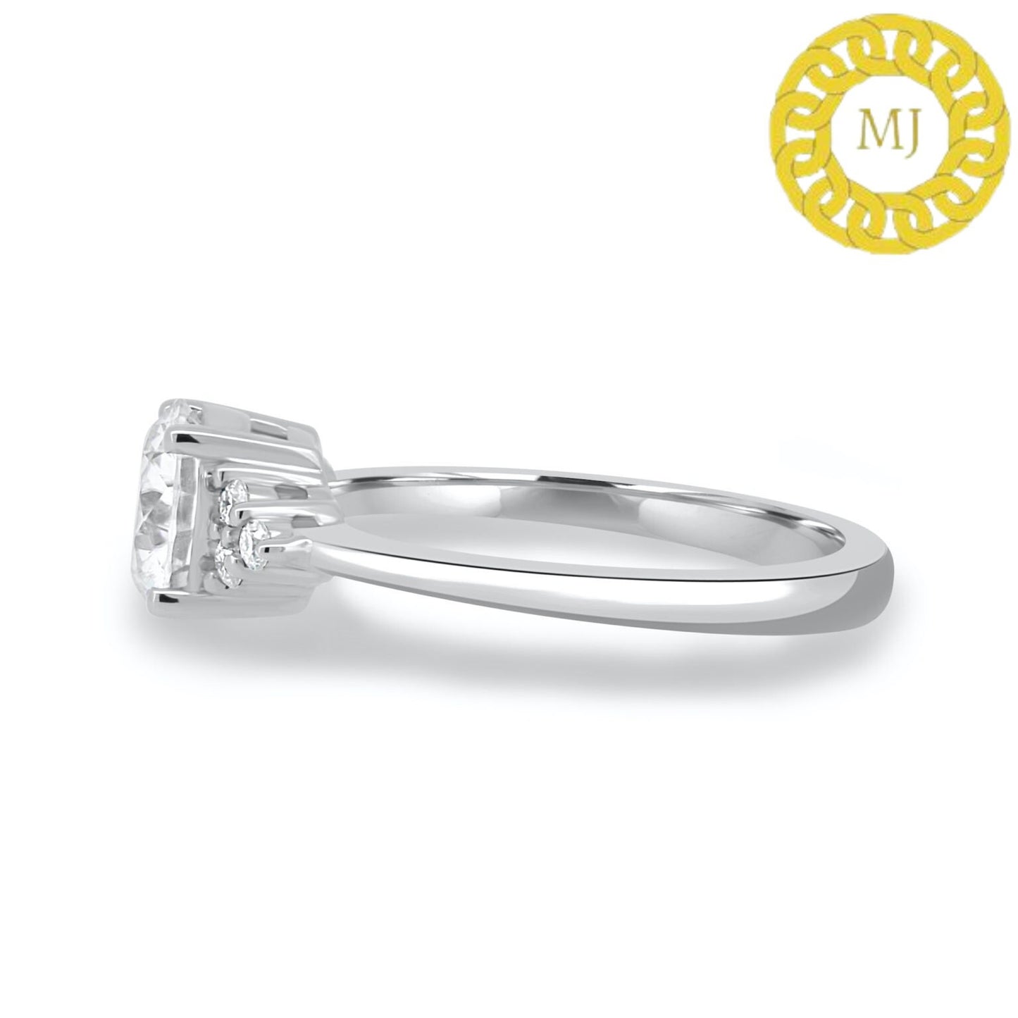 classic 7mm (1ct) Round Cut Moissanite diamond Engagement ring, Seated in a gorgeous Trilogy Basket setting, Anniversary gift for her
