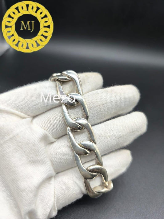 18 mm Sterling Silver Cuban Link Bracelet, Cuban Chain, Heavy 925 Silver Men's Bracelet, Gift for him , Cuban bracelet men, men's bracelet