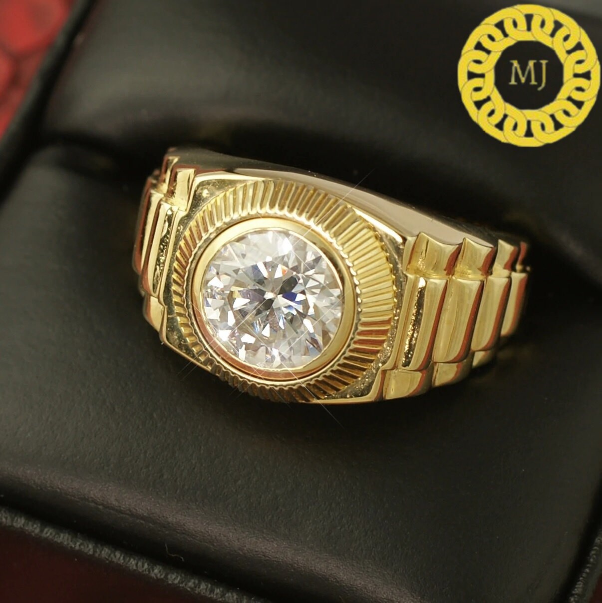 Diamond Majesty men's Ring, VVS1 Moissanite Iced Out Diamond Ring For Men , Wedding Groom's Ring, Diamond Signet Ring, Hip-Hop Men's Ring