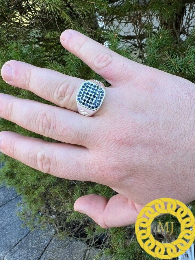 Silver Black Moissanite Ring VVS Luxury Moissanite Wedding Ring for Men's, Moissanite Men's ring, Gift for men,Black Diamond Ring,Men's ring