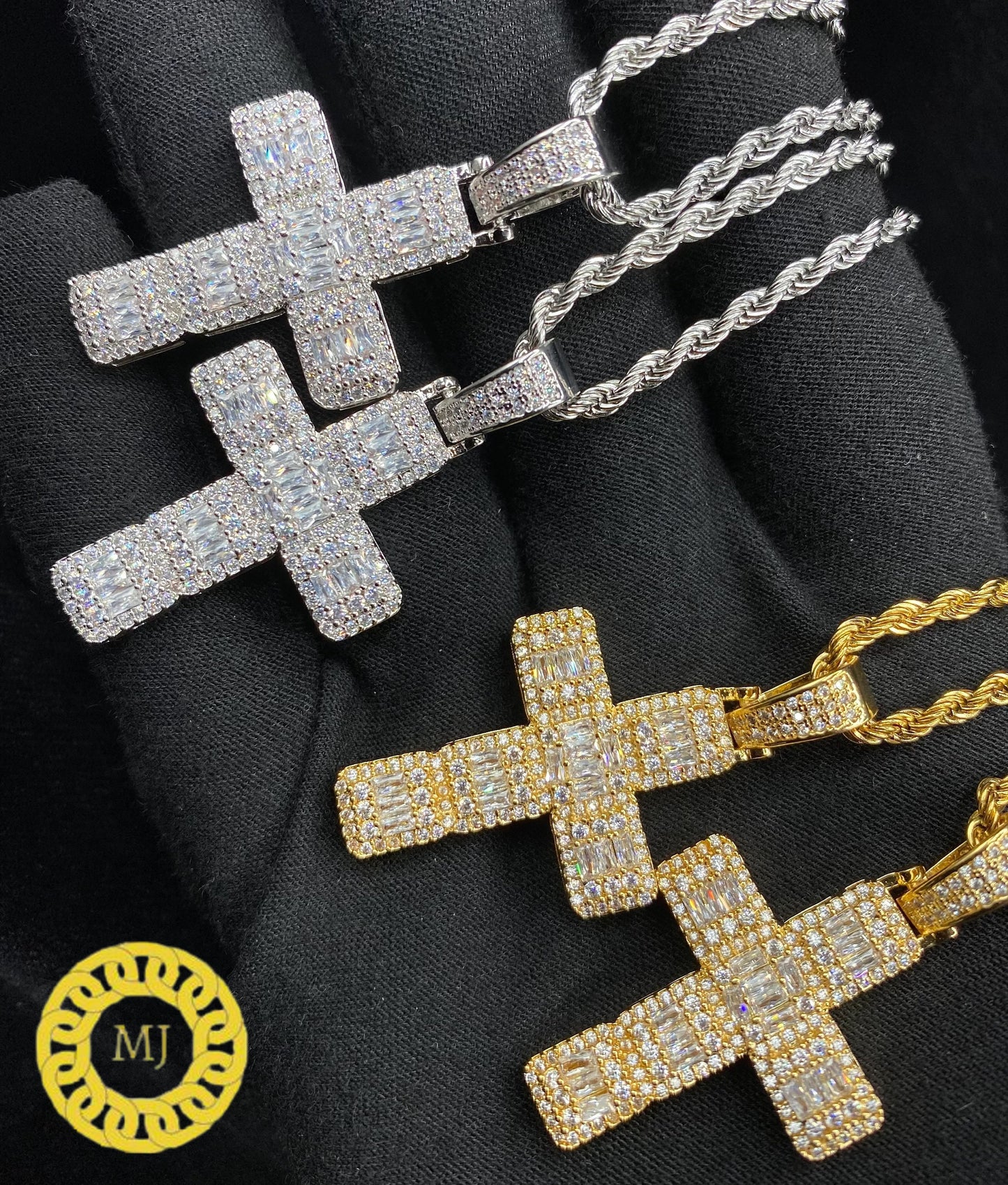 Moissanite Diamond Cross pendant, Icedout Cross Pendant, Men Women Cross Pendant, Religious Christian Pendant, Gift For Him,Gift for Her