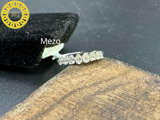 Shiny Pear Diamond Band-Natural Diamonds-18k Gold-April birthstone ring-Engagement Ring-Gift for her-minimalist Diamond ring-0.33 ct diamond