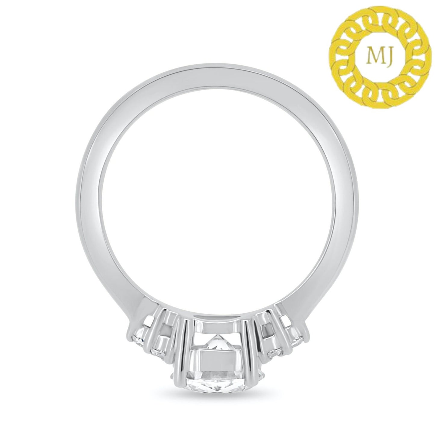 classic 7mm (1ct) Round Cut Moissanite diamond Engagement ring, Seated in a gorgeous Trilogy Basket setting, Anniversary gift for her