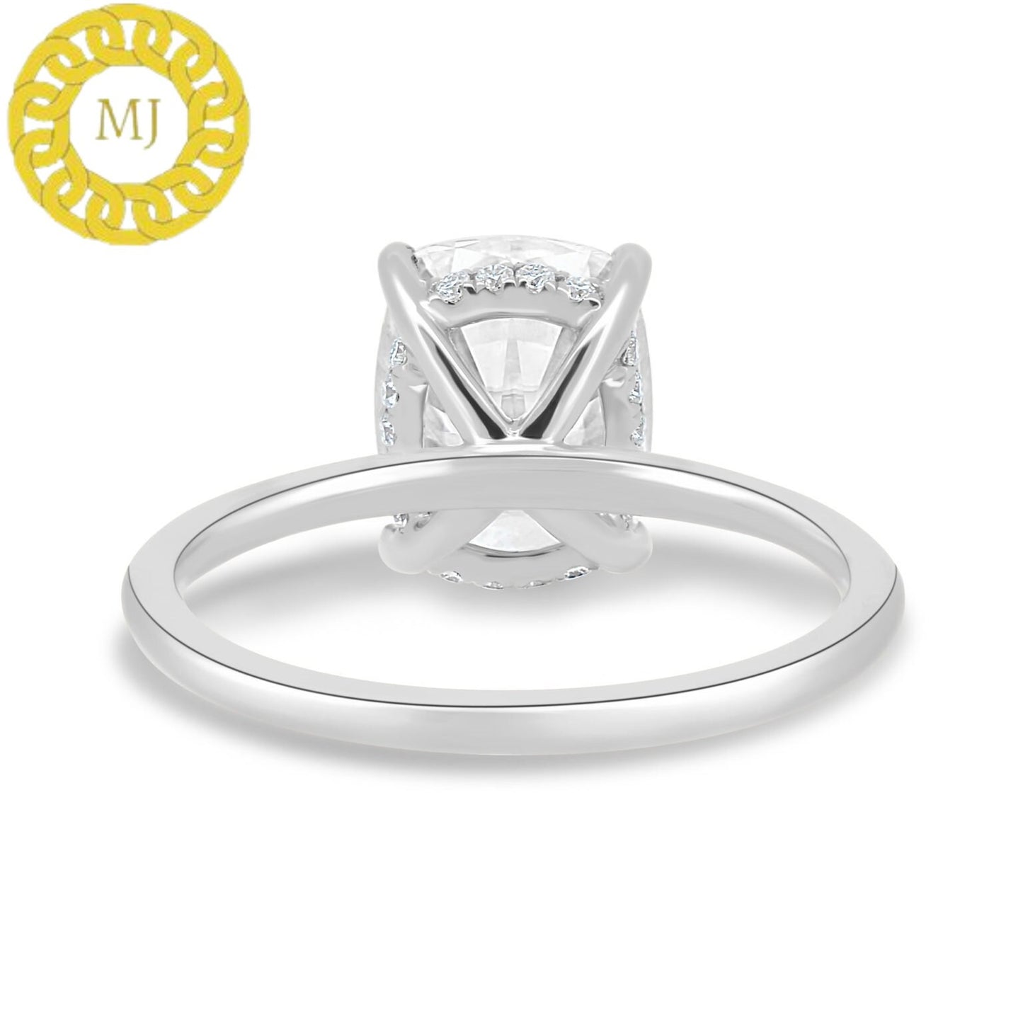 Cushion Cut Moissanite diamond Engagement Ring, Cushion Cut Ring, Sterling Silver & Gold Bridal Ring, Diamond Promise Ring, Anniversary Ring
