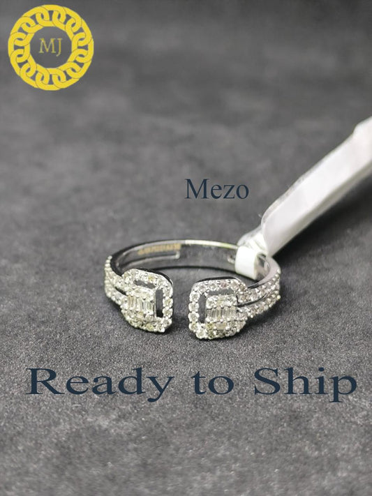 Real Diamond Ring-Natural Diamonds-18k Gold-April birthstone ring-Engagement Ring-Gift for her-minimalist Diamond ring-open diamond ring