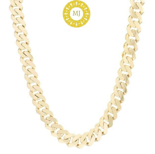 20mm Gold Plated Cuban link chain Men's Heavy Solid 925 Sterling Silver Miami Cuban Link Chain,wide 18"-28"Inch with Fine quality Box Clasp