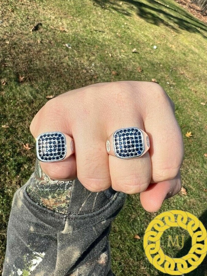 Silver Black Moissanite Ring VVS Luxury Moissanite Wedding Ring for Men's, Moissanite Men's ring, Gift for men,Black Diamond Ring,Men's ring