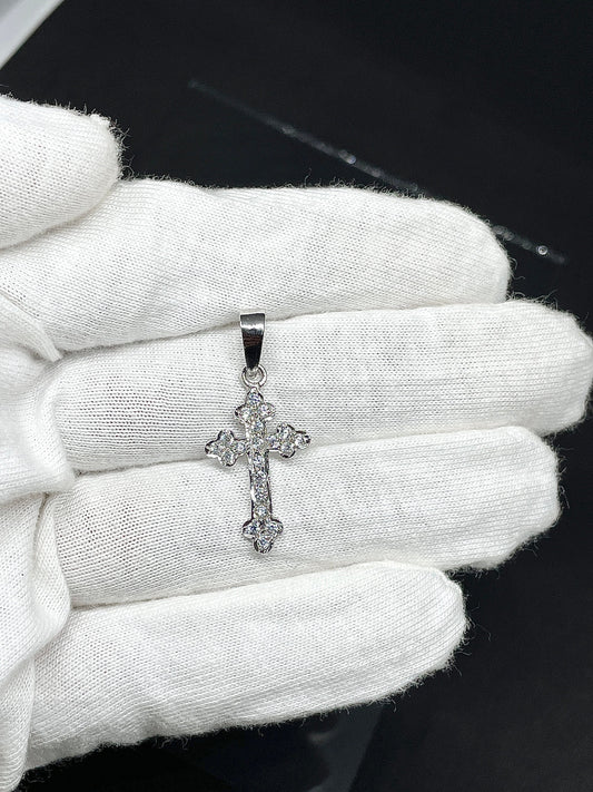 Men's or Women's MOISSANITE Solid 925 Sterling Silver Cross Pendants,Moissanite Cross Pendant,Super shining cross!! PASSES DIAMOND Tester!!!