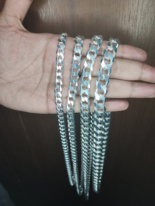 13-8mm Heavy Solid 925 Sterling Silver Men's Miami Cuban curb Chain Necklace Anti-Tarnish, wide 18"-28" Inch Hop with Fine quality Box Clasp