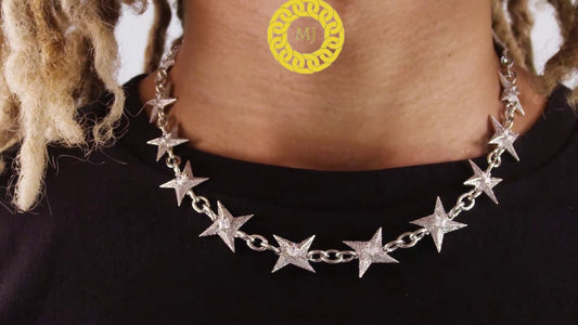 Heavy Solid 925 Sterling Silver 15MM Width Chain Fully Iced Out Genuine Moissanite Diamond/Unisex Chain/SHURIKEN CABLE CHAIN/Hip Hop Chain