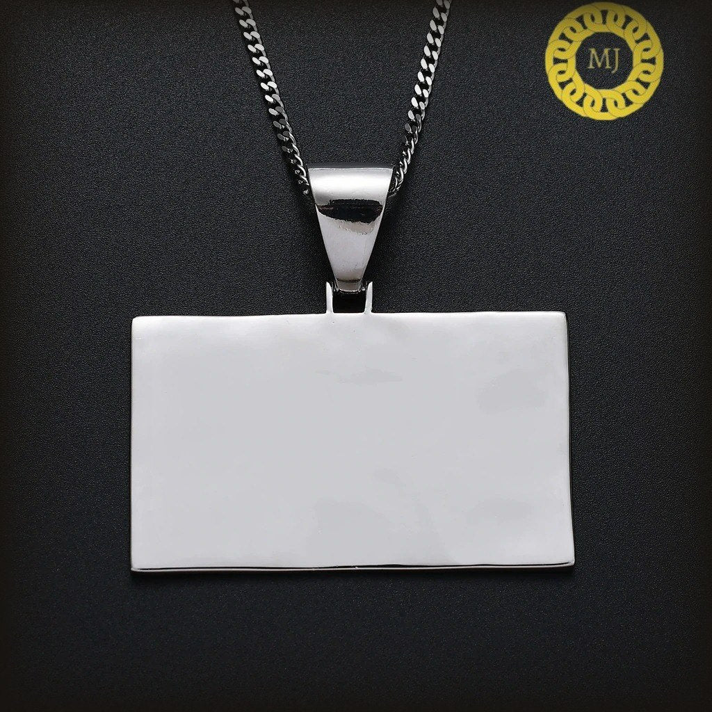 HIP HOP PENDANT,Moissanite Pave Diamond Hip hop Credit Card Pendant, Sterling Silver Hip Hop Pendant , Mens Hip Hop Pendant , Git For Him