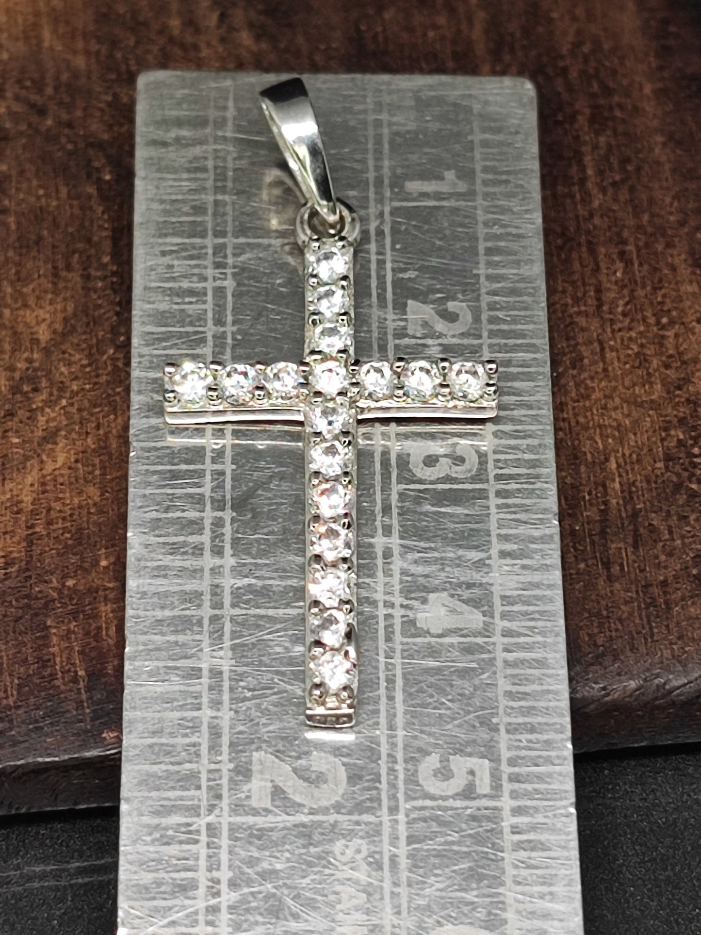 Men's or Women's MOISSANITE Solid 925 Sterling Silver Tennis Cross Pendants, Moissanite Cross,Super shining cross!! PASSES DIAMOND Tester!!!