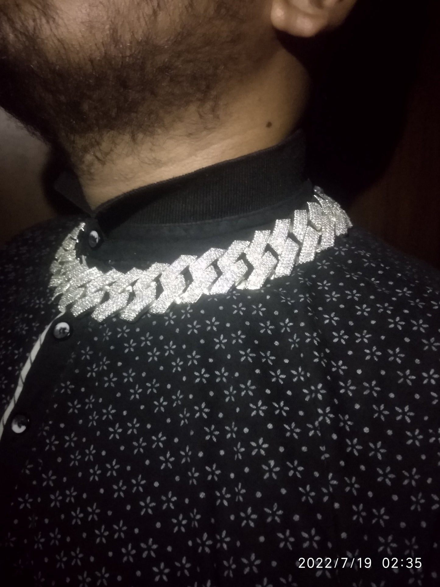 Heavy Solid 925 Sterling Silver Men's VVS1 Moissanite Diamonds Studded Cuban Chain,Icedout Rapper chains,30mm wide, Quality Box Clasp