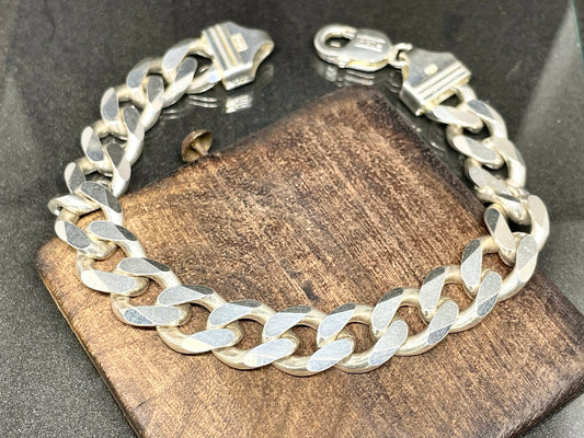 Big Boy's Cuban / Curb Style Men's Silver Bracelet in 925 Sterling Silver With Shiny Lobster Lock System | 11 MM X 8.5" Length-Gifts for Him