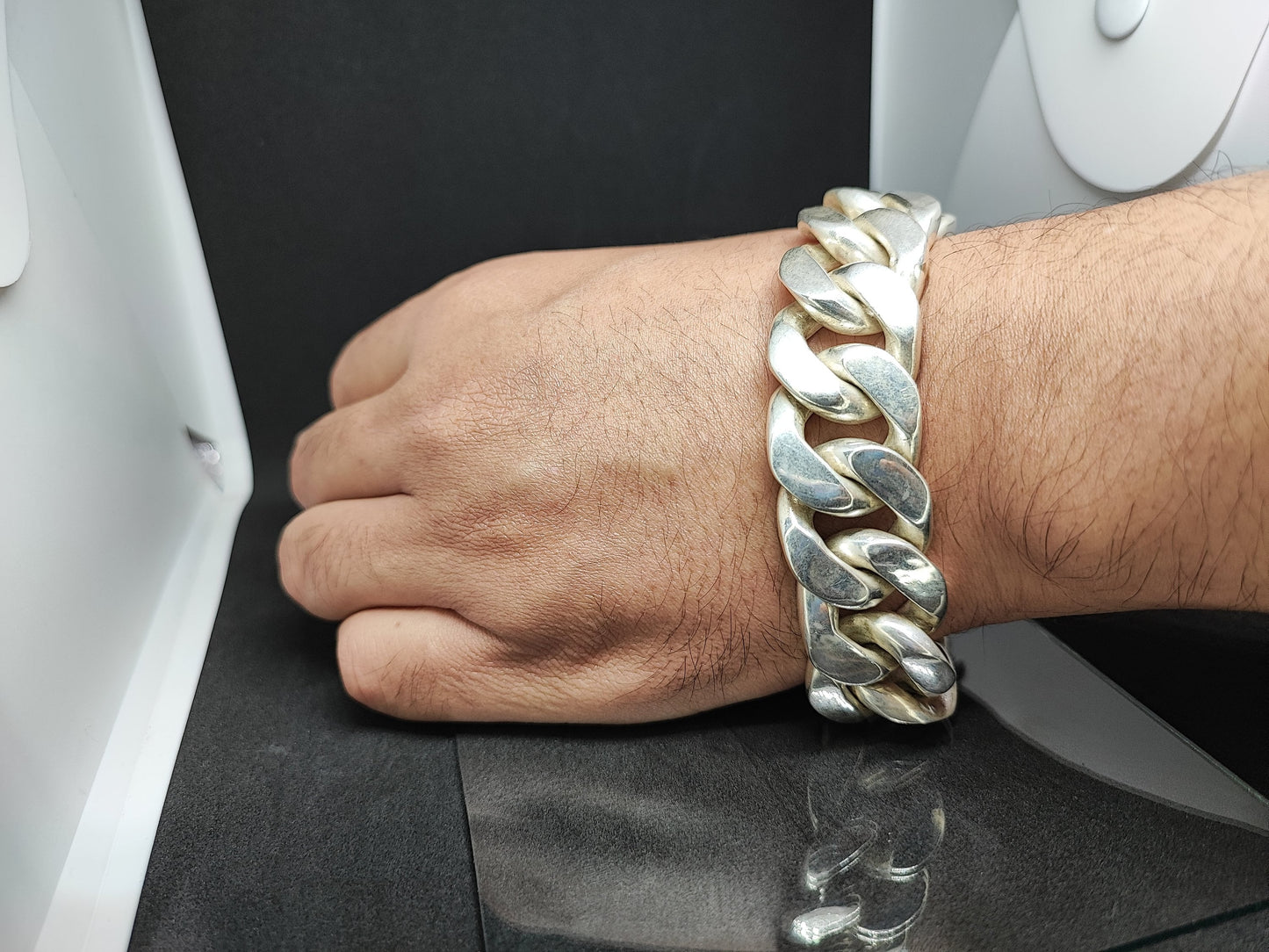 23mm Sterling Silver Cuban Link Bracelet, Cuban Chain, Heavy 925 Silver Men's Bracelet, Gift for him , Cuban bracelet men, men's bracelet