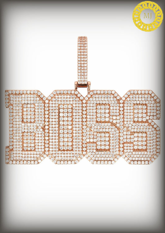 Iced Out Diamond Letter Personalized Nameplate Pendant Custom Icy Hip hop BOSS Necklace Personalized Jewelry Gift Birthday Gifts for him/her