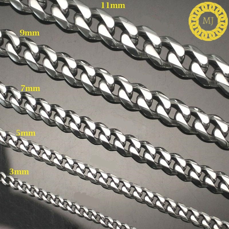 3-11mm Heavy Solid 925 Sterling Silver Men's Miami Cuban curb Chain Necklace Anti-Tarnish, wide 18"-28" Inch Hop with Fine quality Clasp