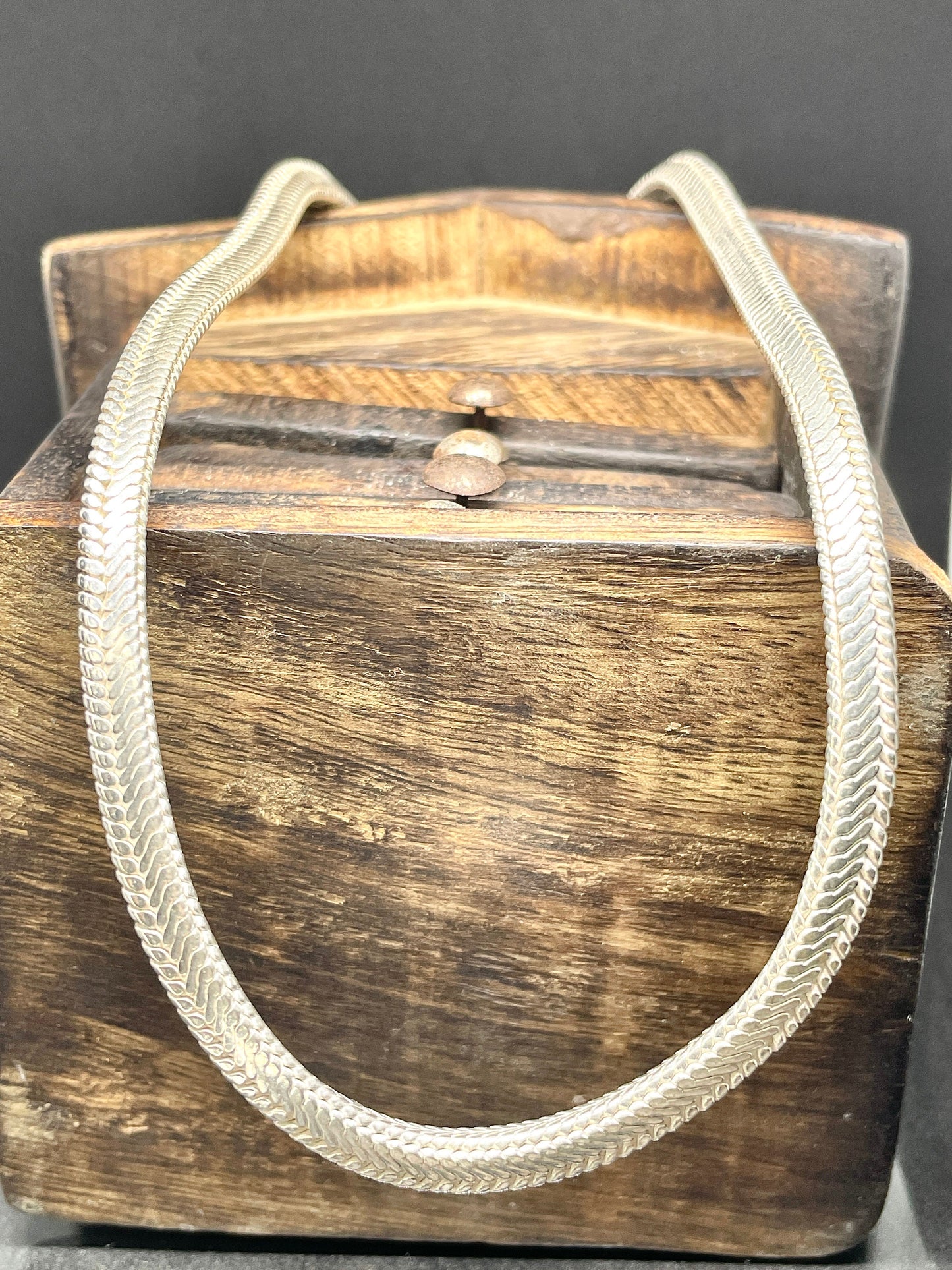 Sterling Silver Snake Chain Necklace, Unisex Thick Silver Chain Necklace, triangle snake Chain , Men Jewelry, Necklace Gift for Him/her