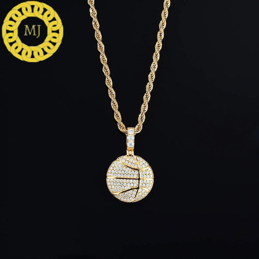 Iced out Basketball Pendant Charm Sports Pendant Iced Icy Basketball Silver pendant Hiphop Moissanite Diamond Pendant,basketball Pendants