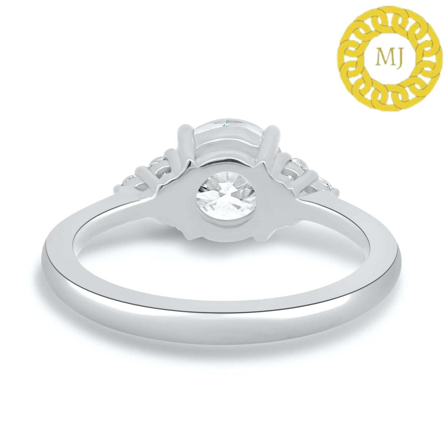 classic 7mm (1ct) Round Cut Moissanite diamond Engagement ring, Seated in a gorgeous Trilogy Basket setting, Anniversary gift for her