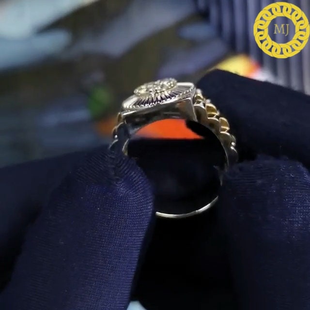Micro Pave Set Diamond Ring, VVS1 Moissanite Iced Out Diamond Ring For Men , Wedding Groom's Ring, Diamond Signet Ring, Hip-Hop Men's Ring
