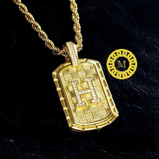 VVS Moissanite Diamond Initial letter H Pendant For Men and women / 925 Silver Pendant/ Anniversary Gift/ Birthday Gift