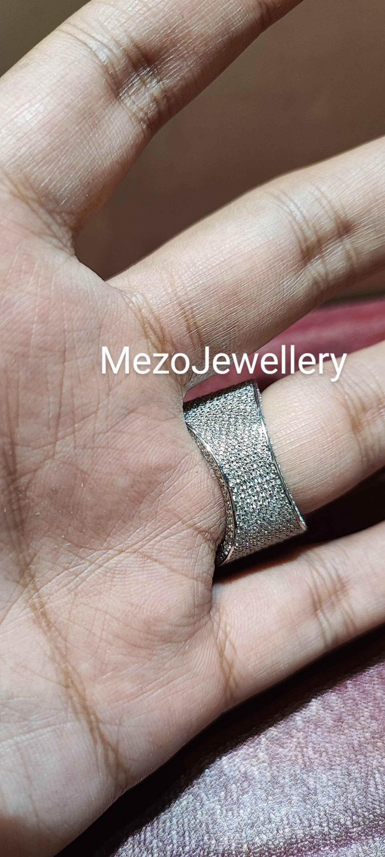 Iced "R" Letter Ring, Moissanite diamond Championship Ring, Custom Logo Ring, Custom Alphabet Letter Ring, Hip Hop Ring, big 925 Silver ring