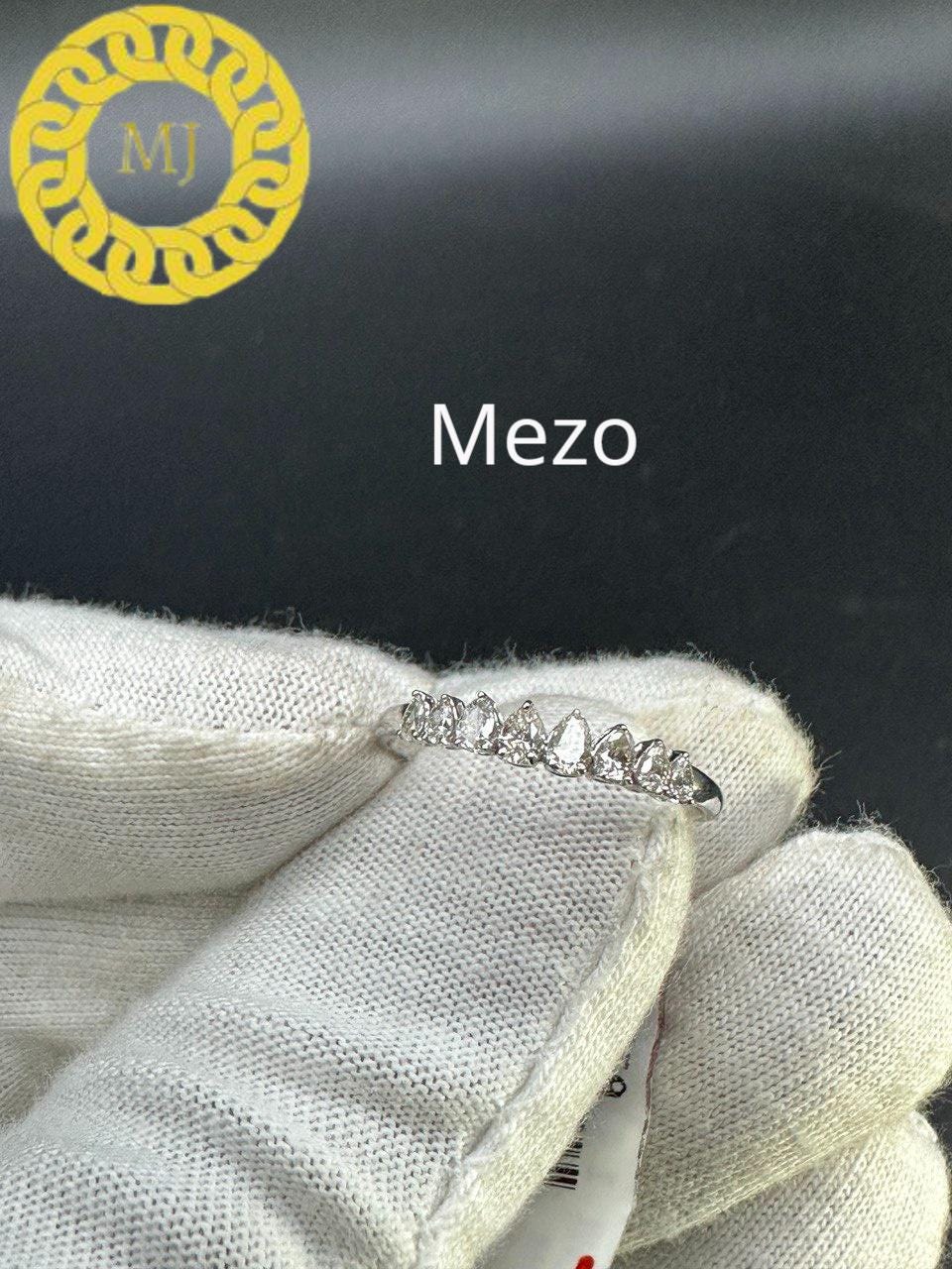 Shiny Pear Diamond Band-Natural Diamonds-18k Gold-April birthstone ring-Engagement Ring-Gift for her-minimalist Diamond ring-0.33 ct diamond