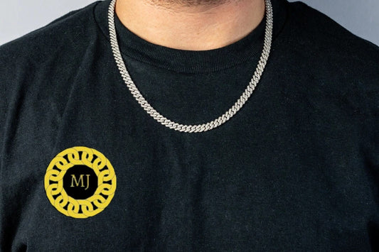 6mm VVS Moissanite Diamond Prong Link Chain 925 Sterling Silver Cuban Link Necklace GRA Certificate VVS Clarity D Color Pass Diamond Tester