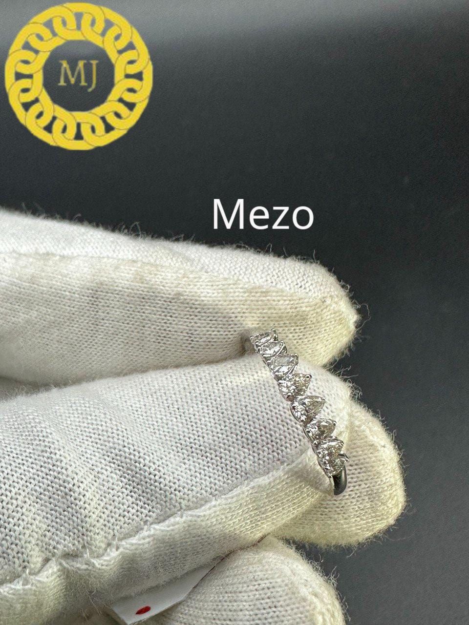 Shiny Pear Diamond Band-Natural Diamonds-18k Gold-April birthstone ring-Engagement Ring-Gift for her-minimalist Diamond ring-0.33 ct diamond