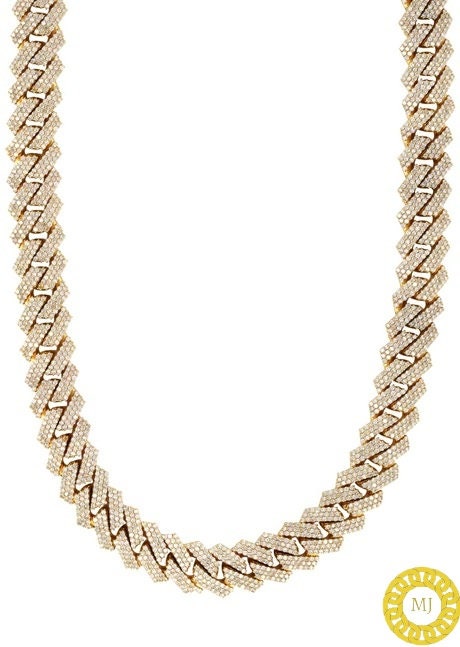 Heavy Solid 925 Sterling Silver Men's VVS1 Moissanite Diamonds Studded Cuban Chain,Icedout Rapper chains,17 mm wide, Quality Box Clasp
