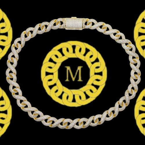 15 mm Infinity Cuban Chain VVS1 Moissanite With 14k White Gold Finished In Sterling Silver 925 , 18 - 26 Inch'' ,Pass The Diamond Tester