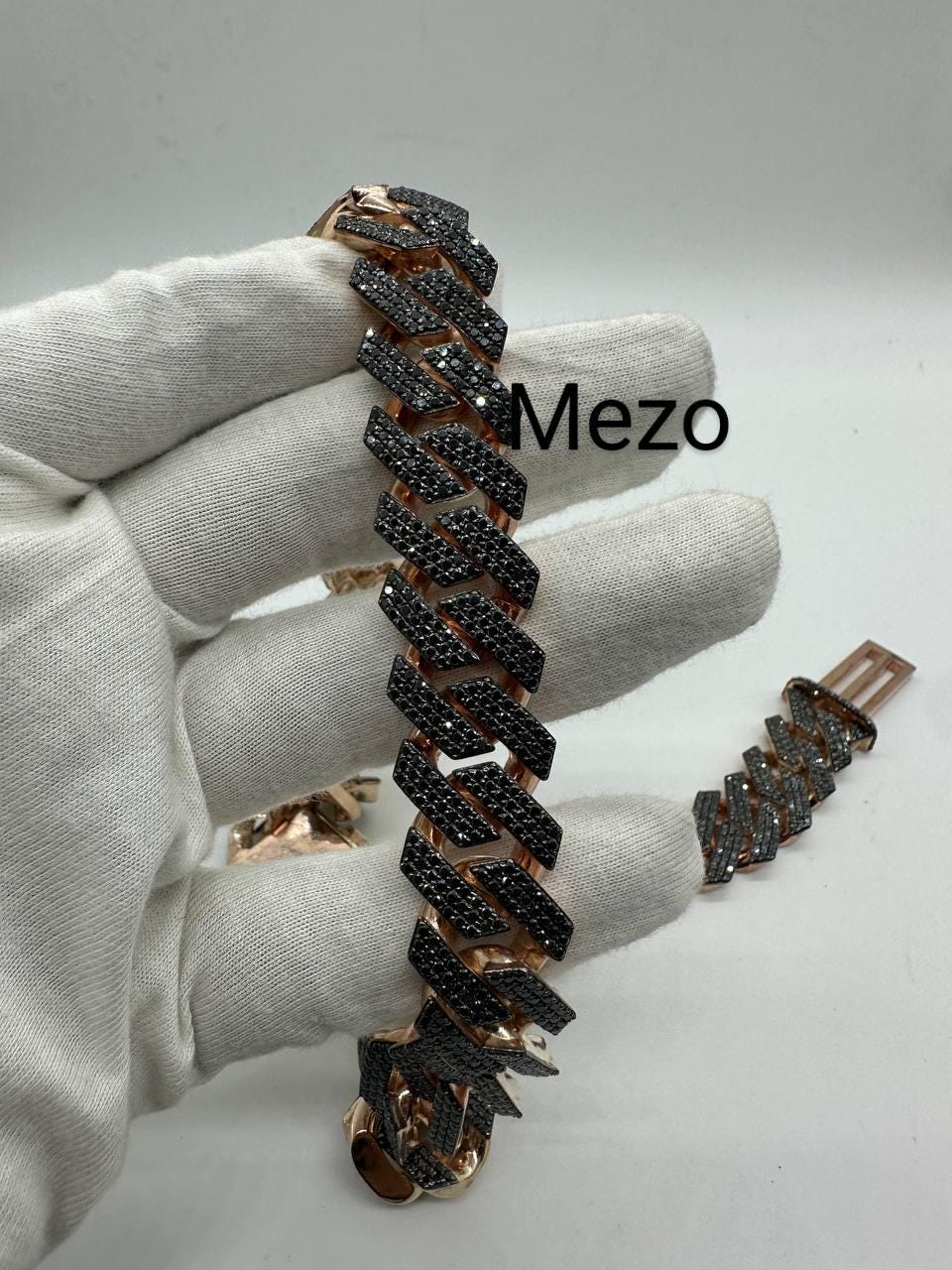 20mm Black VVS1 Quality Moissanite Diamond Cuban chain | 925 Solid Sterling Silver | Silver | Cuban Curb Link Chain | Special Box Closure