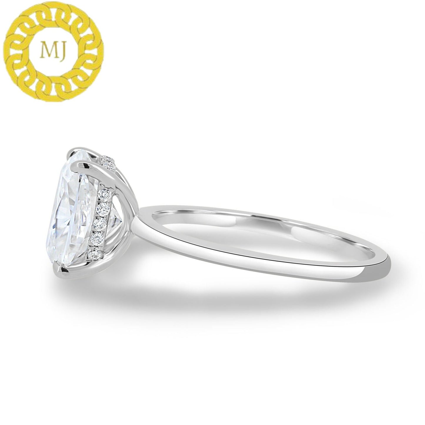 Cushion Cut Moissanite diamond Engagement Ring, Cushion Cut Ring, Sterling Silver & Gold Bridal Ring, Diamond Promise Ring, Anniversary Ring