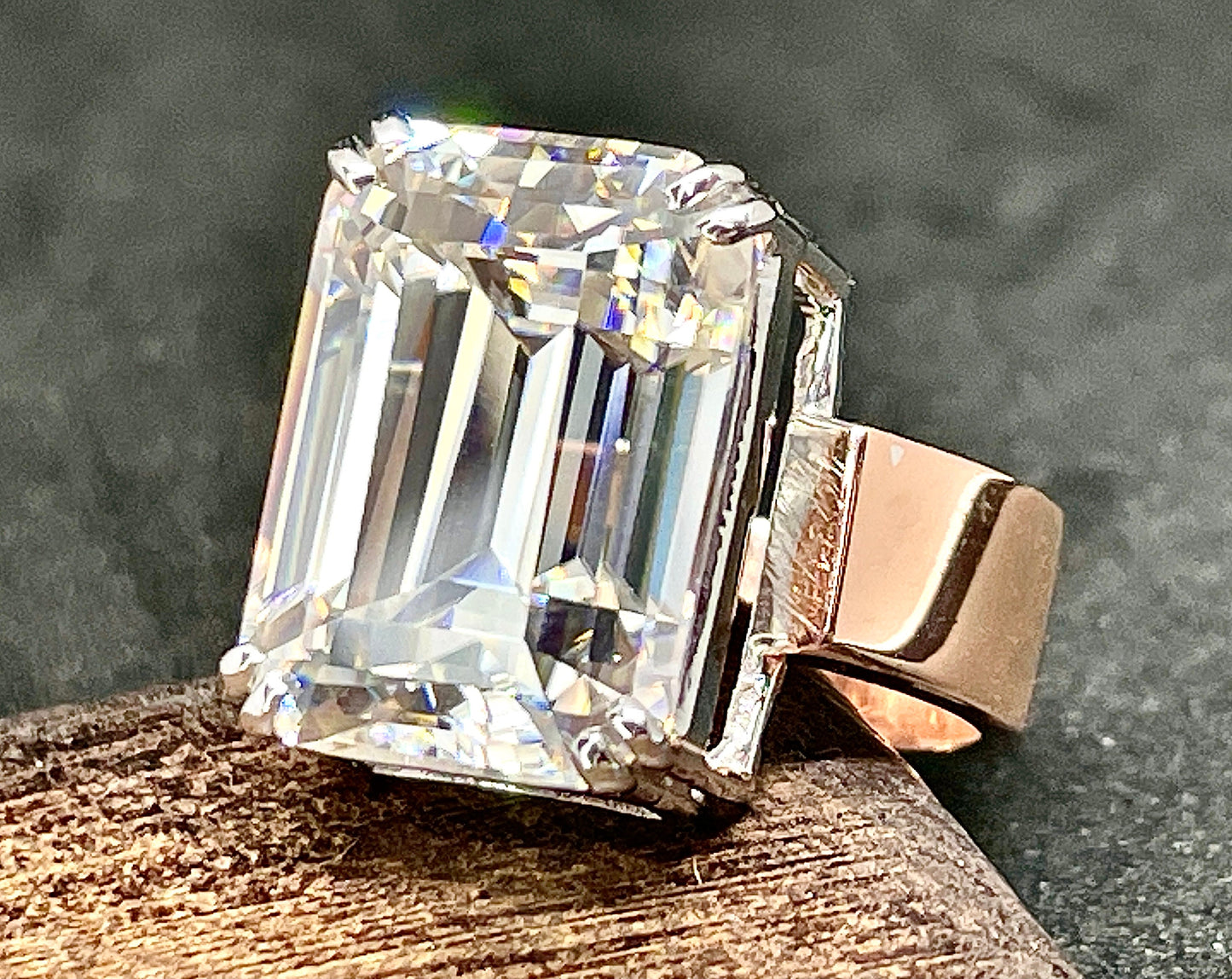 7 Ct Emerald Cut Moissanite Ring, VVS1 D colour GRA certified Moissanite ,Emerald Cut Engagement Ring, Emerald Cut Solitaire