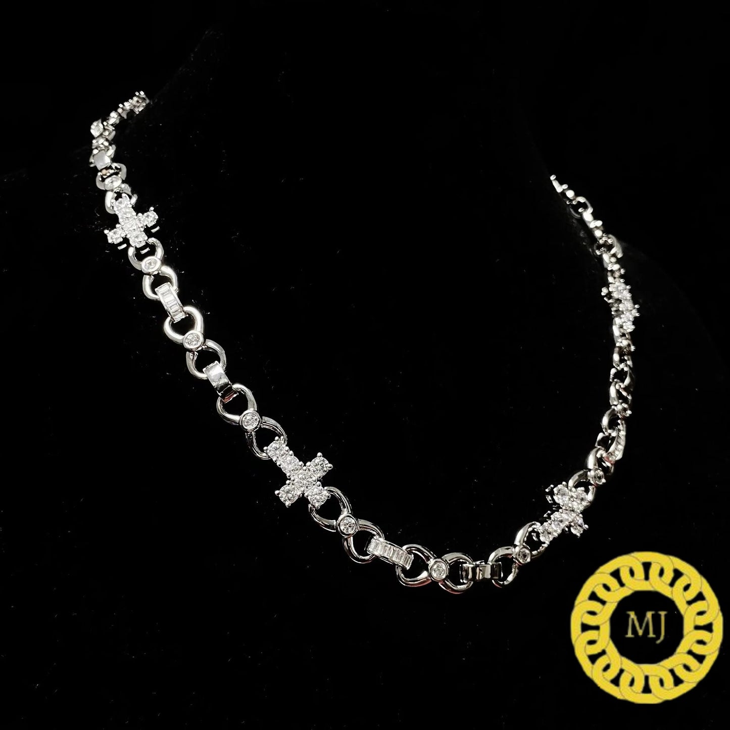 8 MM Cross necklace | VVS Moissanite Diamond Cross Chain | Hip Hop chain | Iced Out rapper chain | GRA certified | Moissanite Necklace