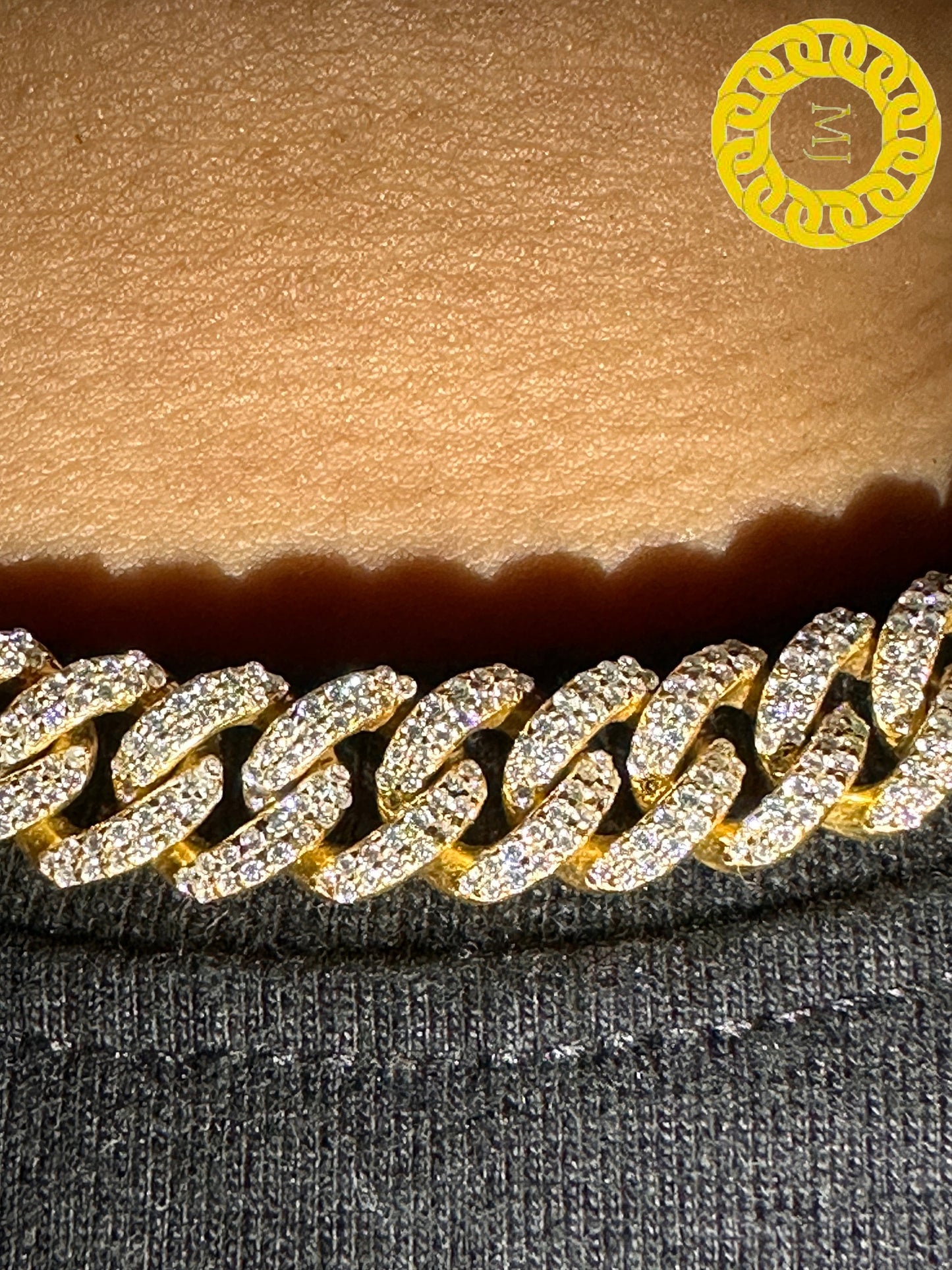 10mm VVS Moissanite Diamond Prong Link Chain 925 Sterling Silver Cuban Link Necklace GRA Certificate VVS Clarity D Color Pass Diamond Tester