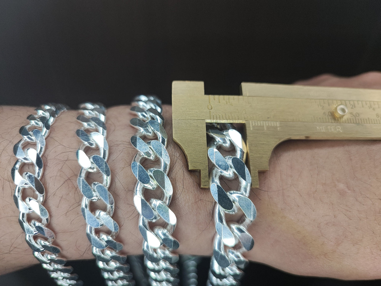 Cuban Bracelet ,Men's Women's Real Solid 925 Sterling Silver Miami Cuban Lobster Lock Bracelets 8mm - 13mm, 6" to 9", Heavy Tight Link