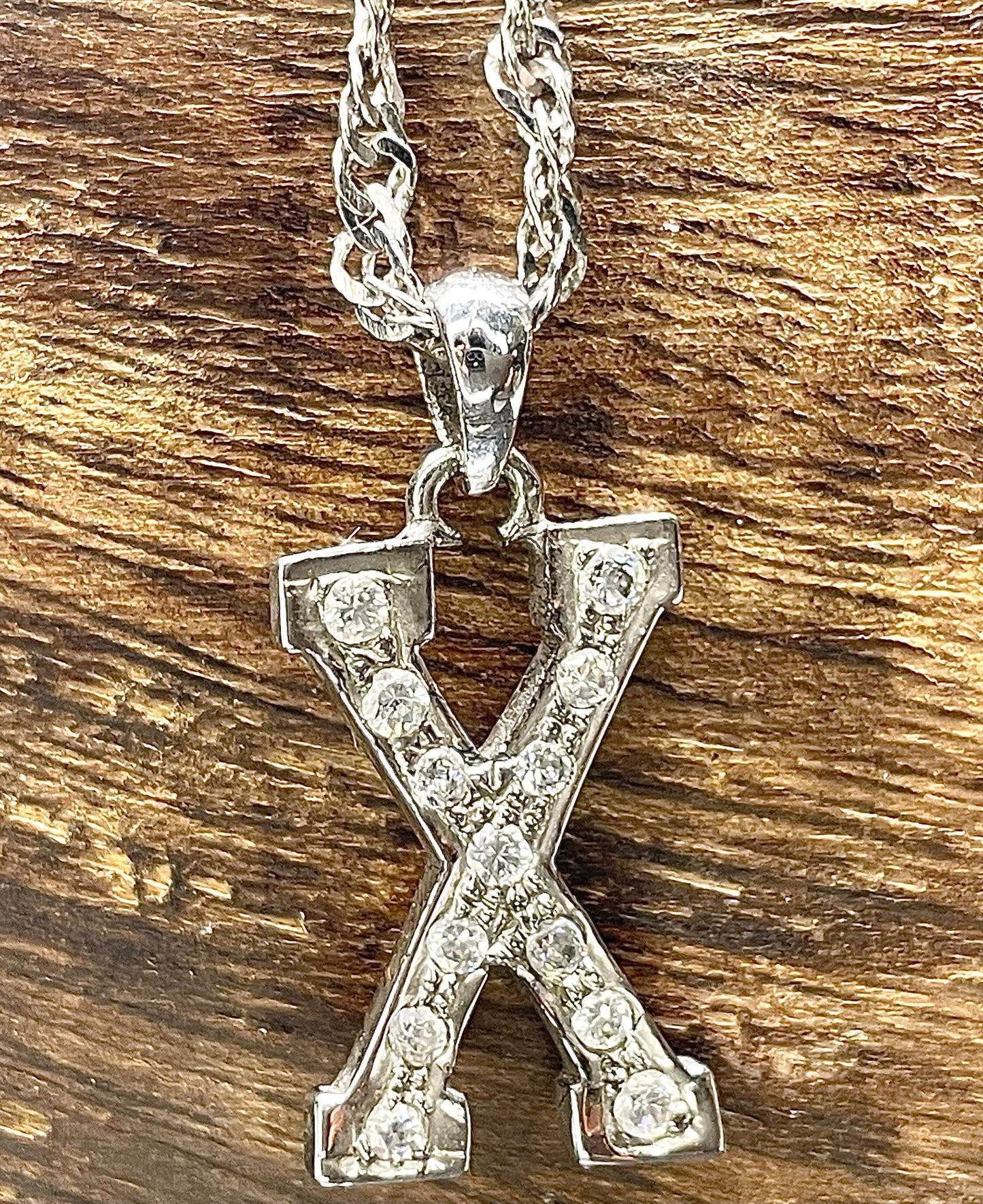 Moissanite Letter Pendant/ X Alphabet Moissanite Diamond Pendant/ Name Letter Diamond Pendant/ Customized Letter Pendant/