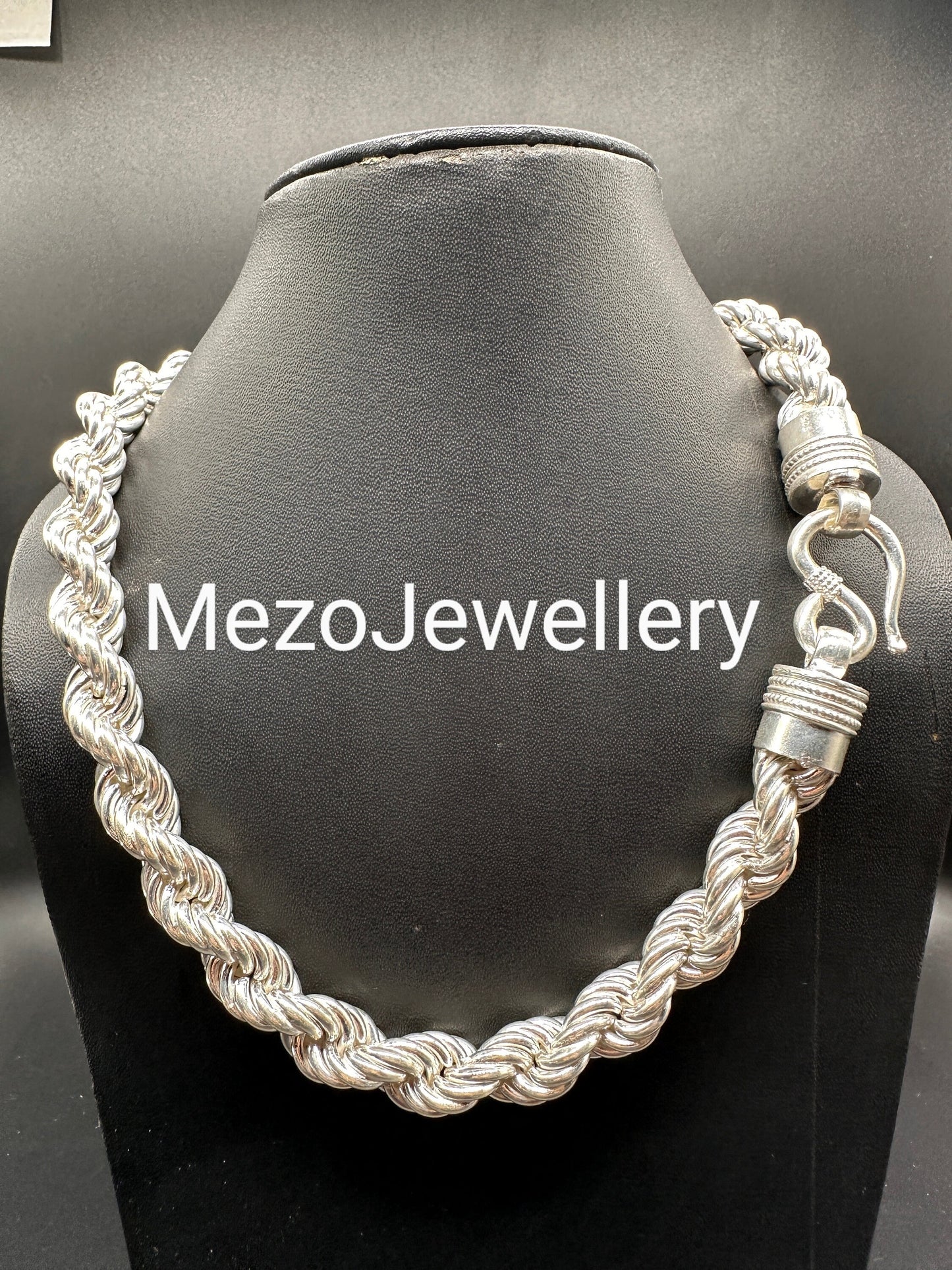 Men's 12 MM width Real Solid 925 Sterling Silver HEAVY SOLID Rope Chains 18" - 30", Rope Chain, Rope necklace, Hip hope chain, Rappers chain