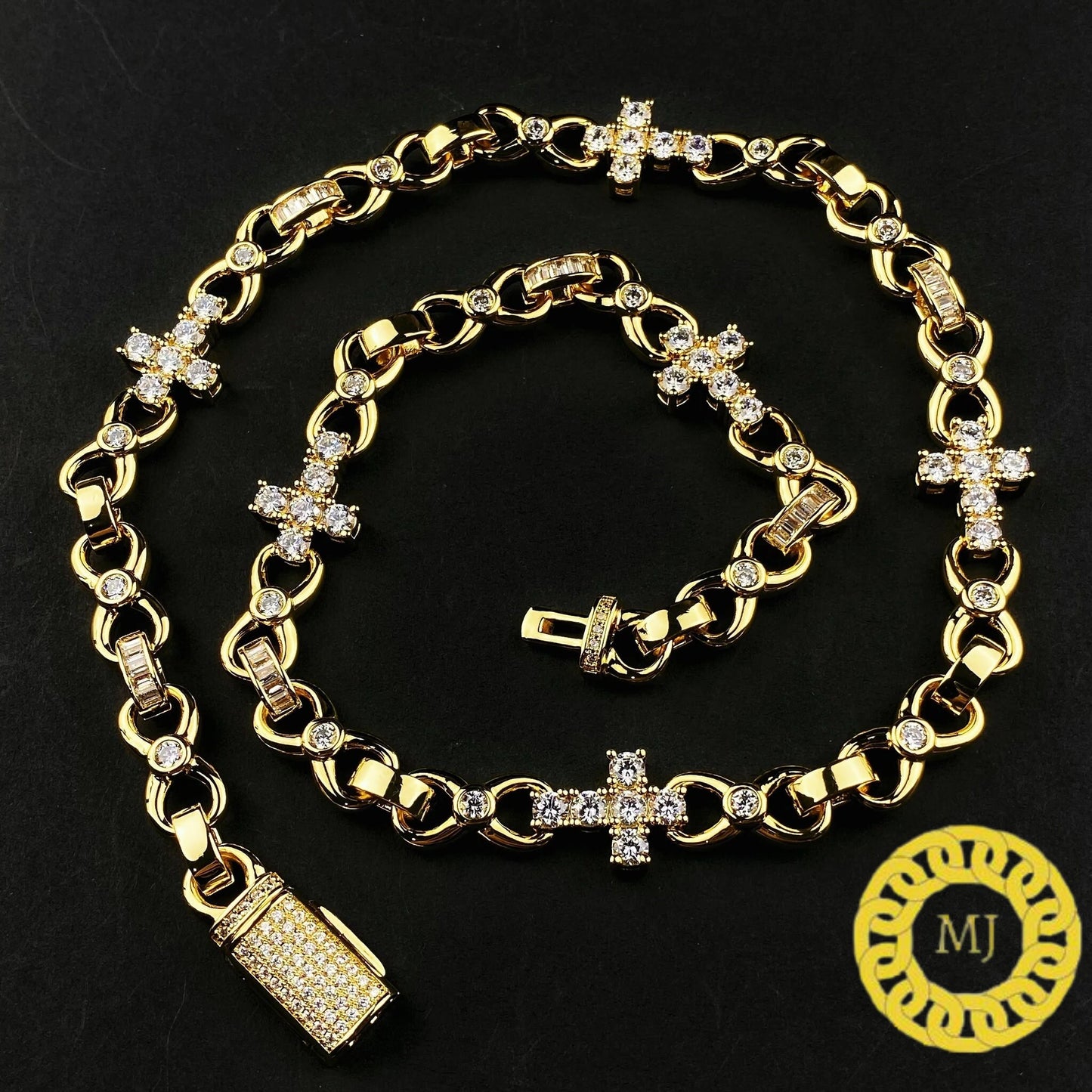 8 MM Cross necklace | VVS Moissanite Diamond Cross Chain | Hip Hop chain | Iced Out rapper chain | GRA certified | Moissanite Necklace