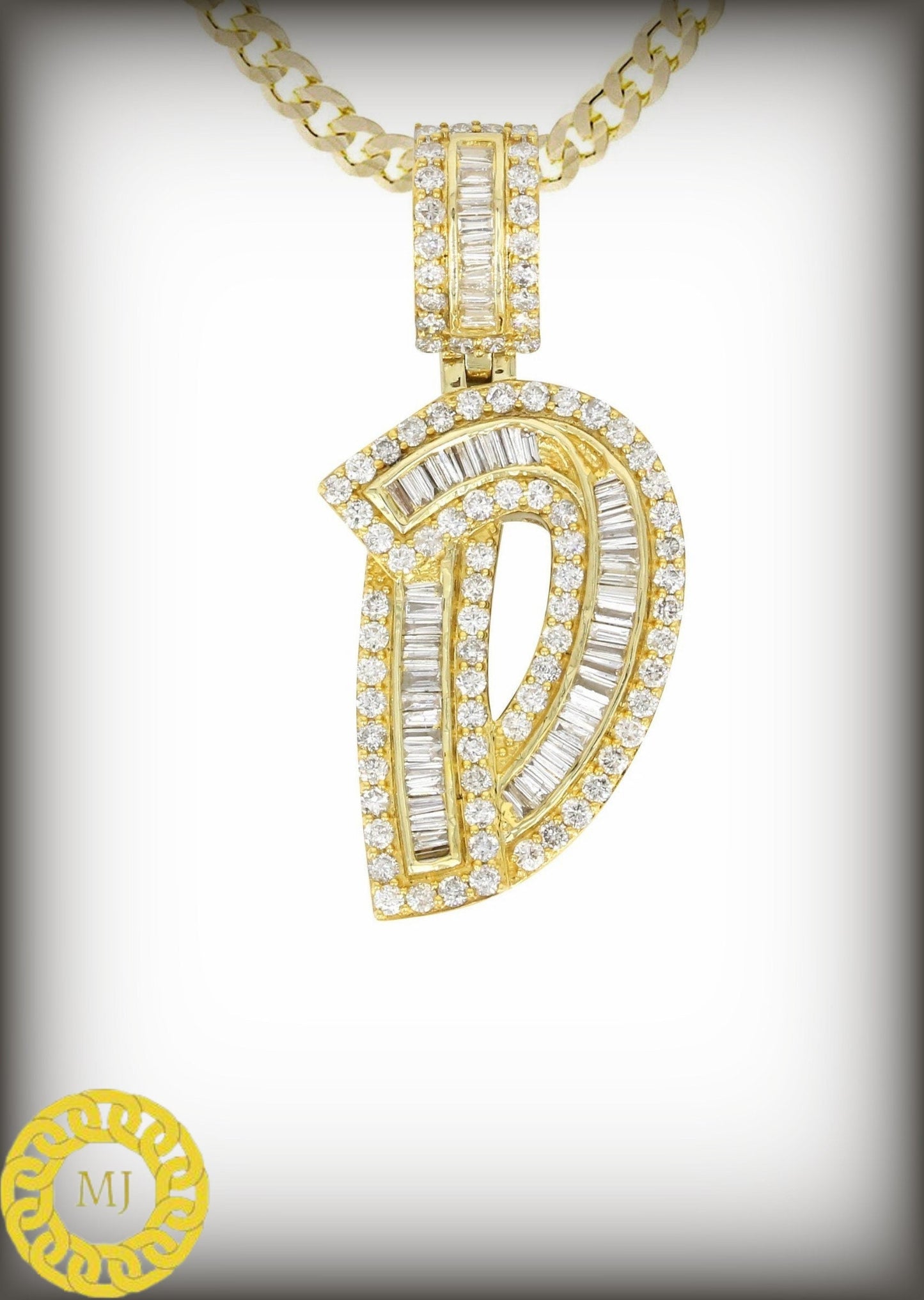 Custom Initial Alphabet Pendant | 925 Sterling Silver Gold Plated | VVS1 Moissanite pass diamond tester | flaying charm HipHop Pendant