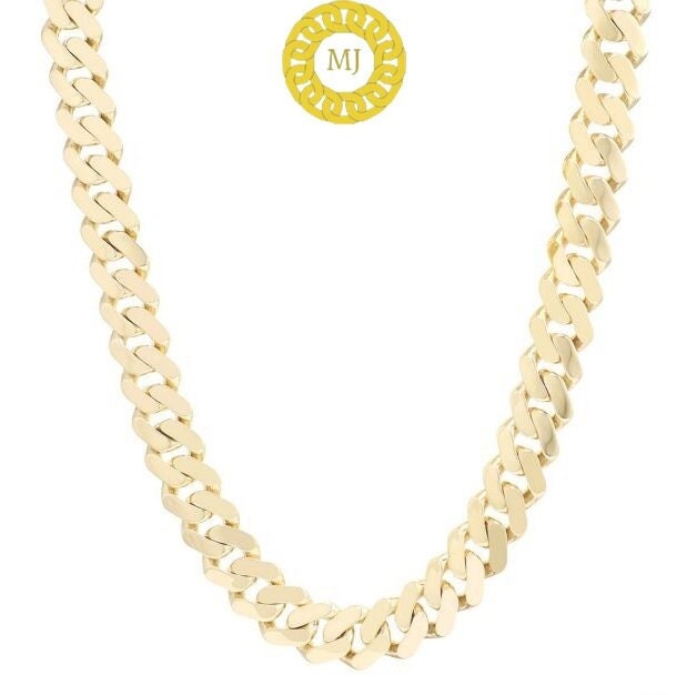 20mm Gold Plated Cuban link chain Men's Heavy Solid 925 Sterling Silver Miami Cuban Link Chain,wide 18"-28"Inch with Fine quality Box Clasp