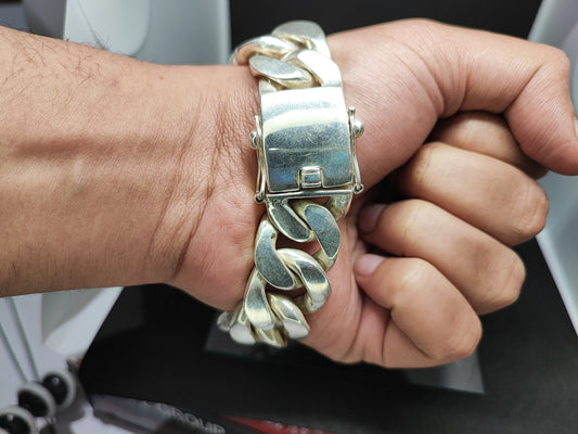 23mm Sterling Silver Cuban Link Bracelet, Cuban Chain, Heavy 925 Silver Men's Bracelet, Gift for him , Cuban bracelet men, men's bracelet