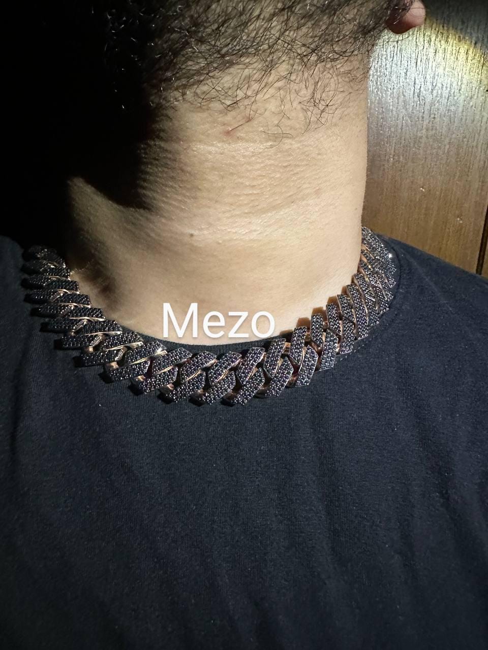 20mm Black VVS1 Quality Moissanite Diamond Cuban chain | 925 Solid Sterling Silver | Silver | Cuban Curb Link Chain | Special Box Closure