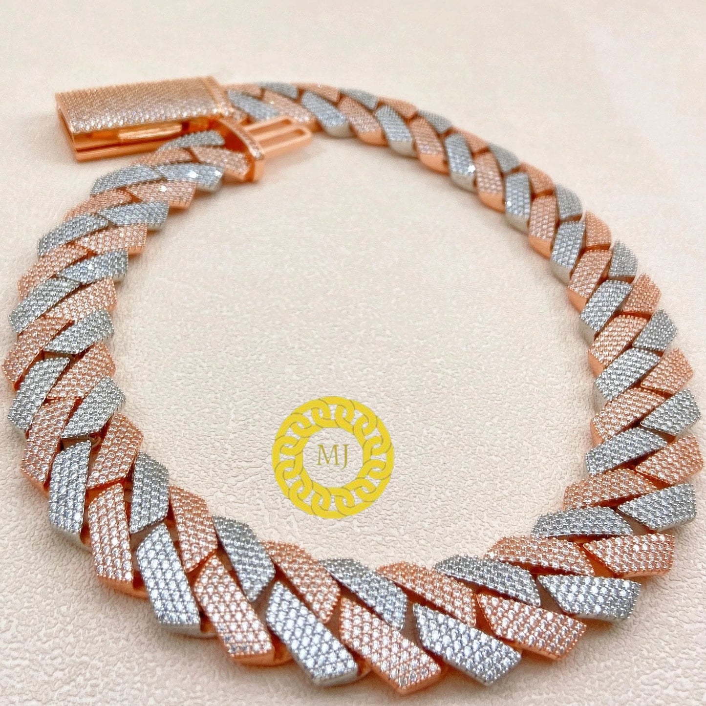 Heavy Solid 925 Sterling Silver Men's VVS1 Moissanite Diamonds Studded Cuban Chain,Icedout Rapper chains,20mm wide, Quality Box Clasp