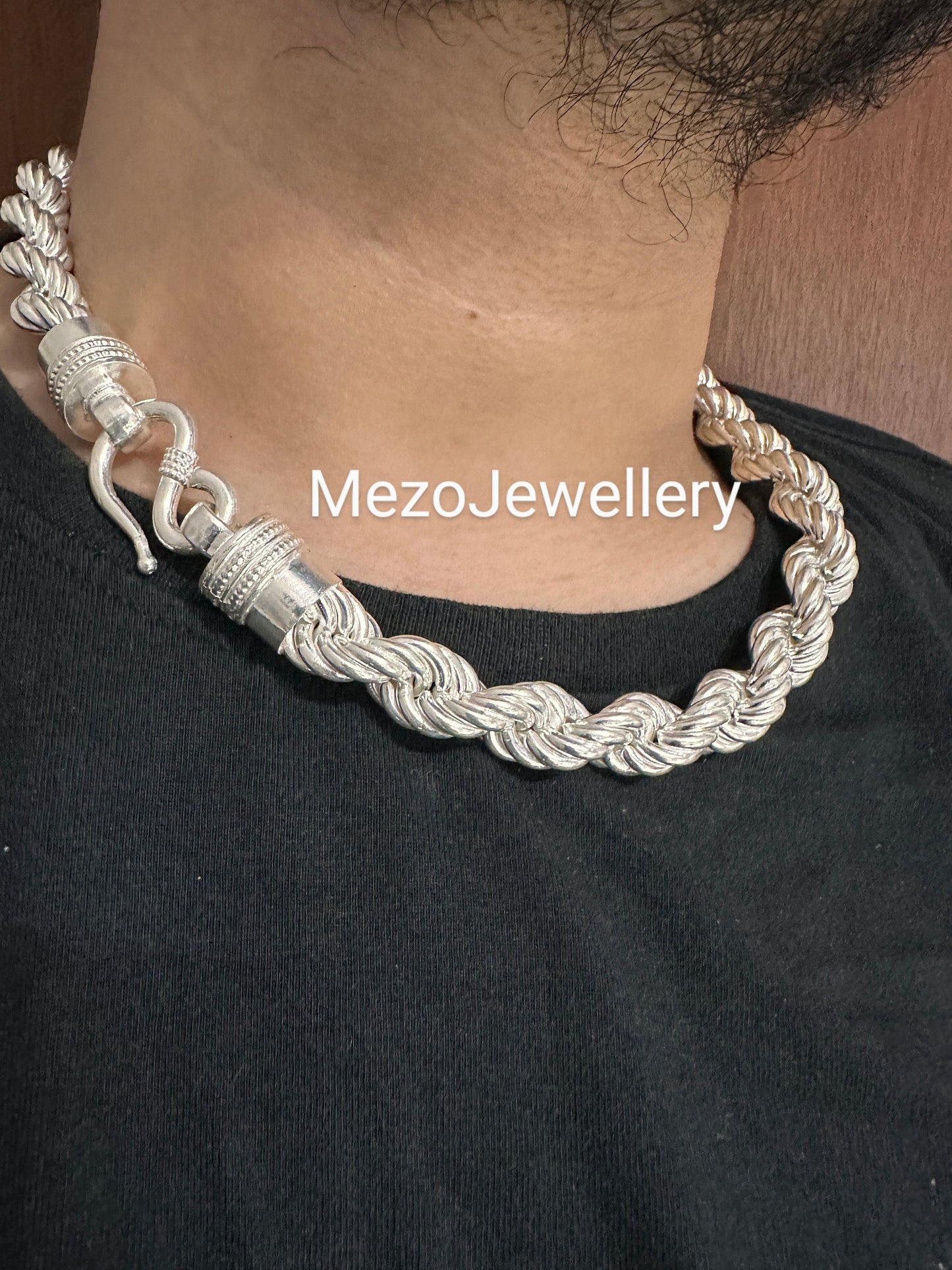 Men's 14 MM width Real Solid 925 Sterling Silver HEAVY SOLID Rope Chains 18" - 30", Rope Chain, Rope necklace, Hip hope chain, Rappers chain