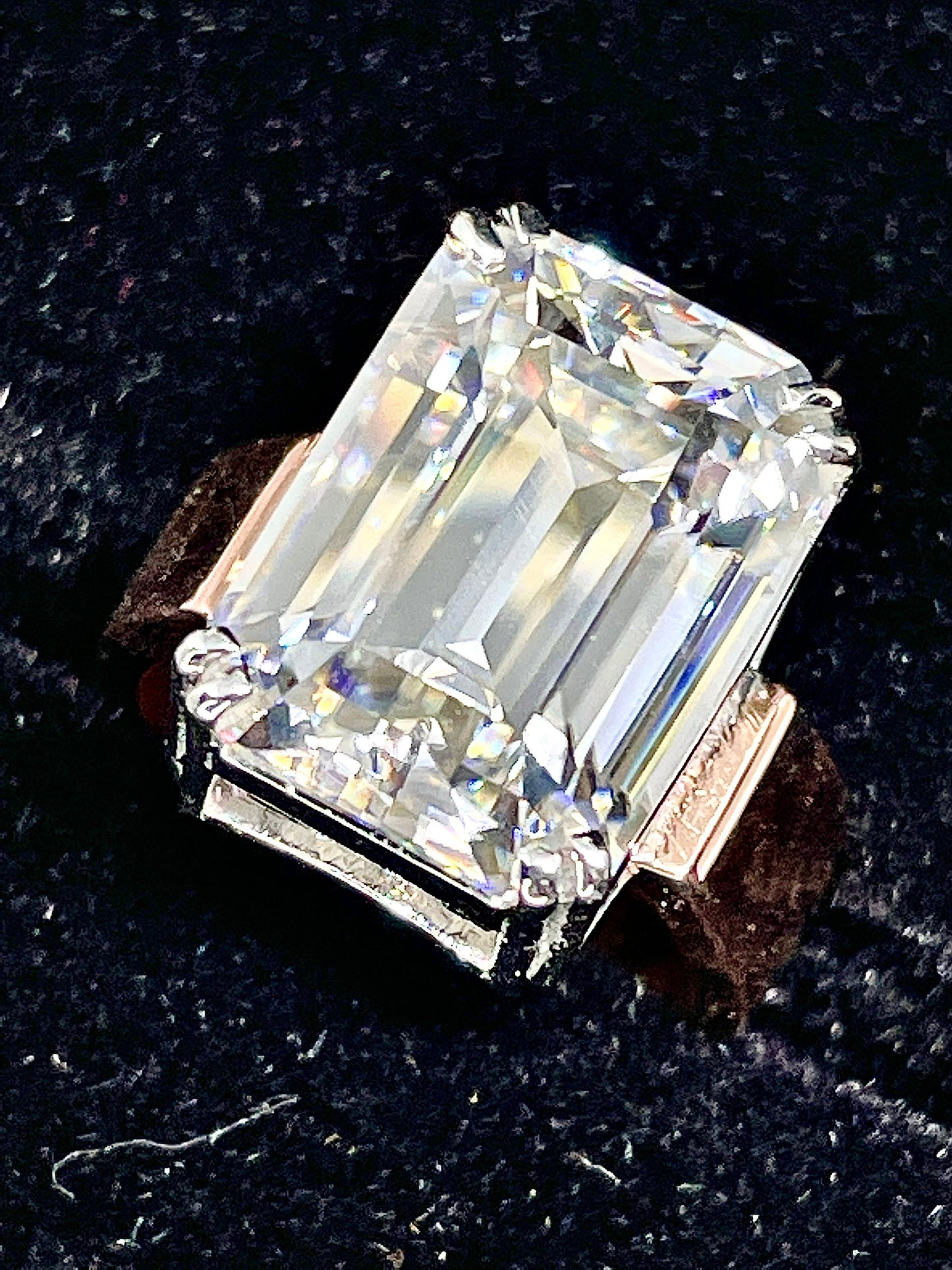 7 Ct Emerald Cut Moissanite Ring, VVS1 D colour GRA certified Moissanite ,Emerald Cut Engagement Ring, Emerald Cut Solitaire